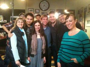 Some of the cast and crew from the feature I just shot "Friends You'd Kill For."